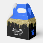 Gold and Blue Drippin Swag 16 Birthday Bedankdoosjes (Achterkant)
