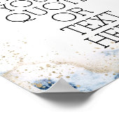Gold and Blue painted  Personalized Quote Poster (Hoek)