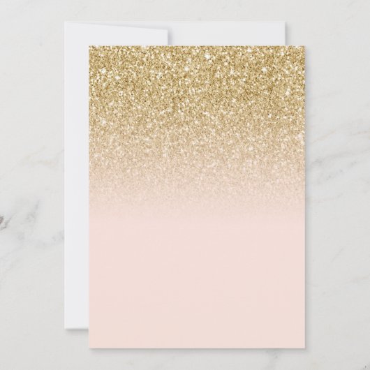 Gold and Blush Sweet 16 Photo Birthday Invitation Kaart (Achterkant)