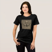  Gold and Bronze Scarab tile pattern Tee Shirt (Voorkant volledig)