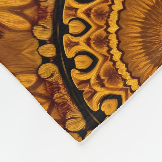 Gold and Brown Fleece Blanket (Hoek)