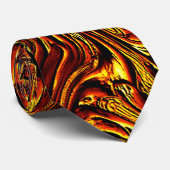 Gold and coral or vid red texture stropdas (Opgerold)