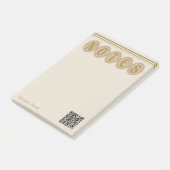 Gold And Cream Fancy Business Circle Notepad Post-it® Notes (Schuin)