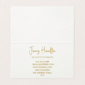 Gold and Cream Wildlife Fotograaf Visitekaartje (Binnenkant ongevouwen)