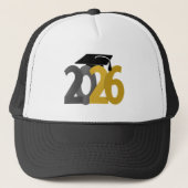 Gold and Gray Class of 2026 Graduation Trucker Pet (Voorkant)