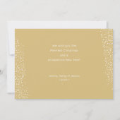 Gold and Green Christmas Ornaments Photo Feestdagenkaart (Achterkant)