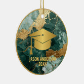 Gold and Green Custom Graduation Ornament (Rechts)