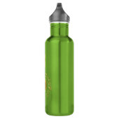 Gold and Green Musical Note Water Bottle Waterfles (Rechts)