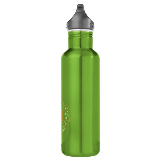 Gold and Green Musical Note Water Bottle Waterfles (Rechts)
