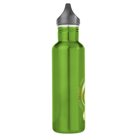 Gold and Green Musical Note Water Bottle Waterfles (Links)