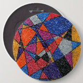 "Gold and Jewels" Abstracte Art Button (Voorkant /achterkant)