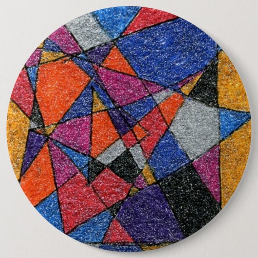 "Gold and Jewels" Abstracte Art Button (Voorkant)