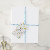 Gold and Mint Green Confetti Birthday Party Cadeaulabel (Met Touw)