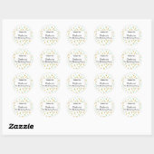 Gold and Mint Green Confetti Birthday Party Ronde Sticker (Vel)