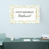 Gold and Mint Green Confetti Birthday Party Spandoek (Beurs)
