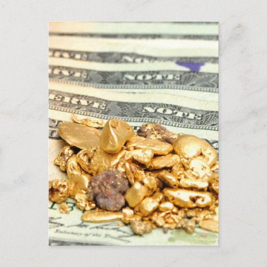 Gold And Money Briefkaart (Voorkant)