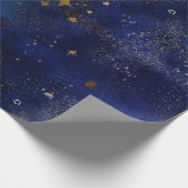 Gold and Navy Stars Cadeaupapier (Hoek)