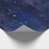 Gold and Navy Stars Cadeaupapier (Hoek)