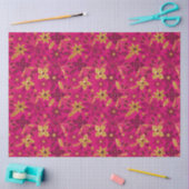 Gold and Pink Christmas Poinsettia Flowers Tissuepapier (Craft)