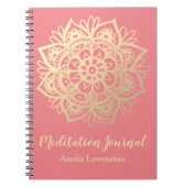 Gold and Pink Mandala Meditation Journal Notitieboek (Voorkant)