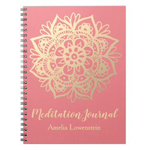 Gold and Pink Mandala Meditation Journal Notitieboek