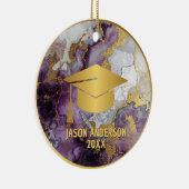 Gold and Purple Custom Graduation Ornament (Rechts)