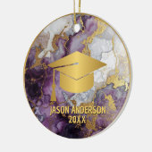 Gold and Purple Custom Graduation Ornament (Links)