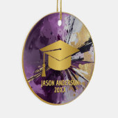 Gold and Purple Custom Graduation Ornament (Rechts)