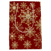 Gold and Red Gift Bag Medium Cadeauzakje (Voorkant)