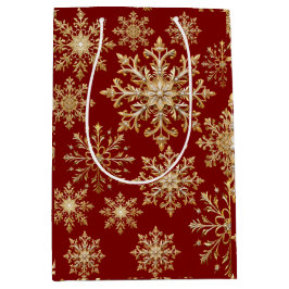 Gold and Red Gift Bag Medium Cadeauzakje