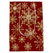 Gold and Red Gift Bag Medium Cadeauzakje (Achterkant)