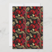 Gold and Red Leopard Print Birthday Party Kaart (Achterkant)