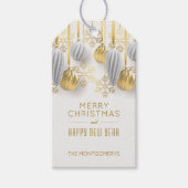 Gold and Silver Christmas Ornaments  Cadeaulabel (Voorkant)