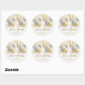 Gold and Silver Christmas Ornaments Ronde Sticker (Vel)