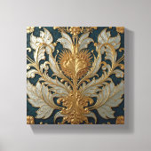 Gold and Silver Floral Ornament Canvas Afdruk (Voorkant)