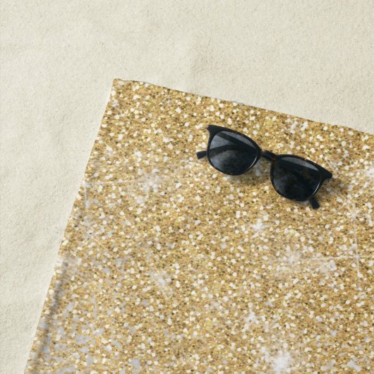 Gold and Silver Glitter Ombre Luxury Design  Strandlaken (In situ)