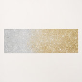 Gold and Silver Glitter Ombre Luxury Design  Yogamat (Achterkant (horizontaal))
