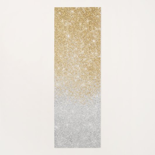 Gold and Silver Glitter Ombre Luxury Design  Yogamat (Achterkant)