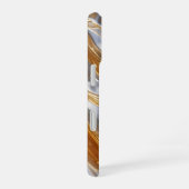 Gold and Silver Liquid Metal – Luxury Abstract iPhone 16 Hoesje (Rechterkant)