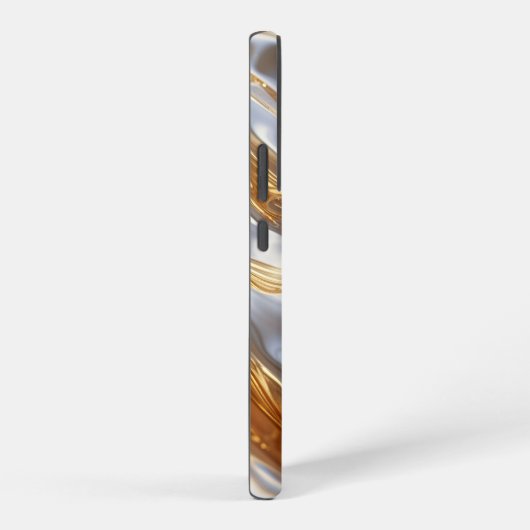Gold and Silver Liquid Metal – Luxury Abstract Samsung Galaxy Hoesje (Rechterkant)