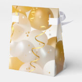 Gold and White Balloons Party Bedankdoosjes (Achterkant)