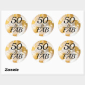 Gold and White Balloons Party Ronde Sticker (Vel)