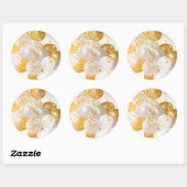 Gold and White Balloons Party Ronde Sticker (Vel)