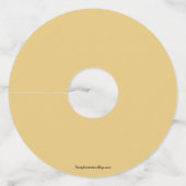 Gold and White Balloons Party Wijnglaslabel (Achterkant)