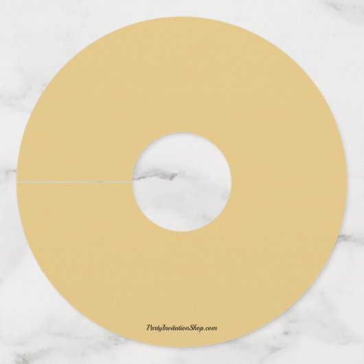 Gold and White Balloons Party Wijnglaslabel (Achterkant)