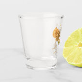 Gold and White Christmas Balls Custom Text Shot Glas (Links)