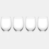 Gold and White Christmas Balls Custom Text Wijnglas Zonder Voet (Achterkant)