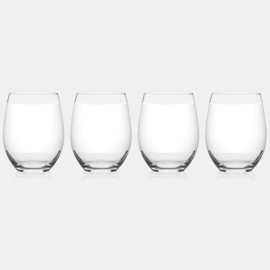 Gold and White Christmas Balls Custom Text Wijnglas Zonder Voet (Achterkant)