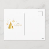 Gold and White Elegant Greeting Christmas Card Feestdagenkaart (Achterkant)