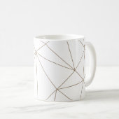 Gold and white Geometric Mix & Match Mug Koffiemok (Voorkant rechts)